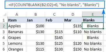 coupleofblankfields|Excel COUNTBLANK and other functions to count empty cells.